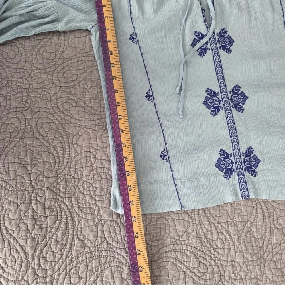 J crew gauze boho blue lightweight blouse - Picture 8 of 11